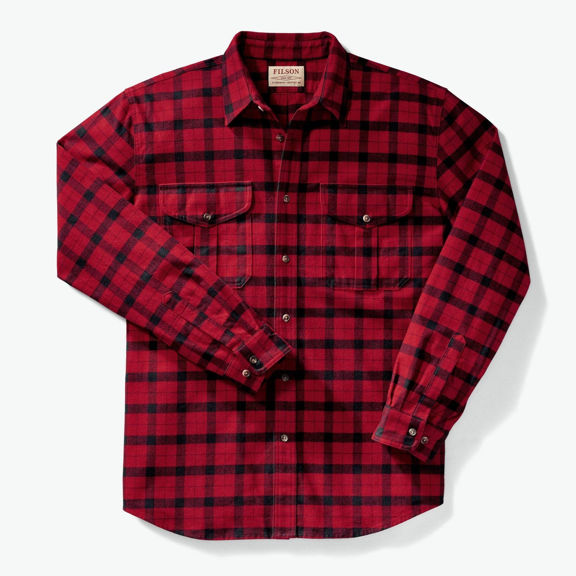 Filson Skyrta - Alaskan Guide Shirt - Red/Black - Kormákur & Skjöldur