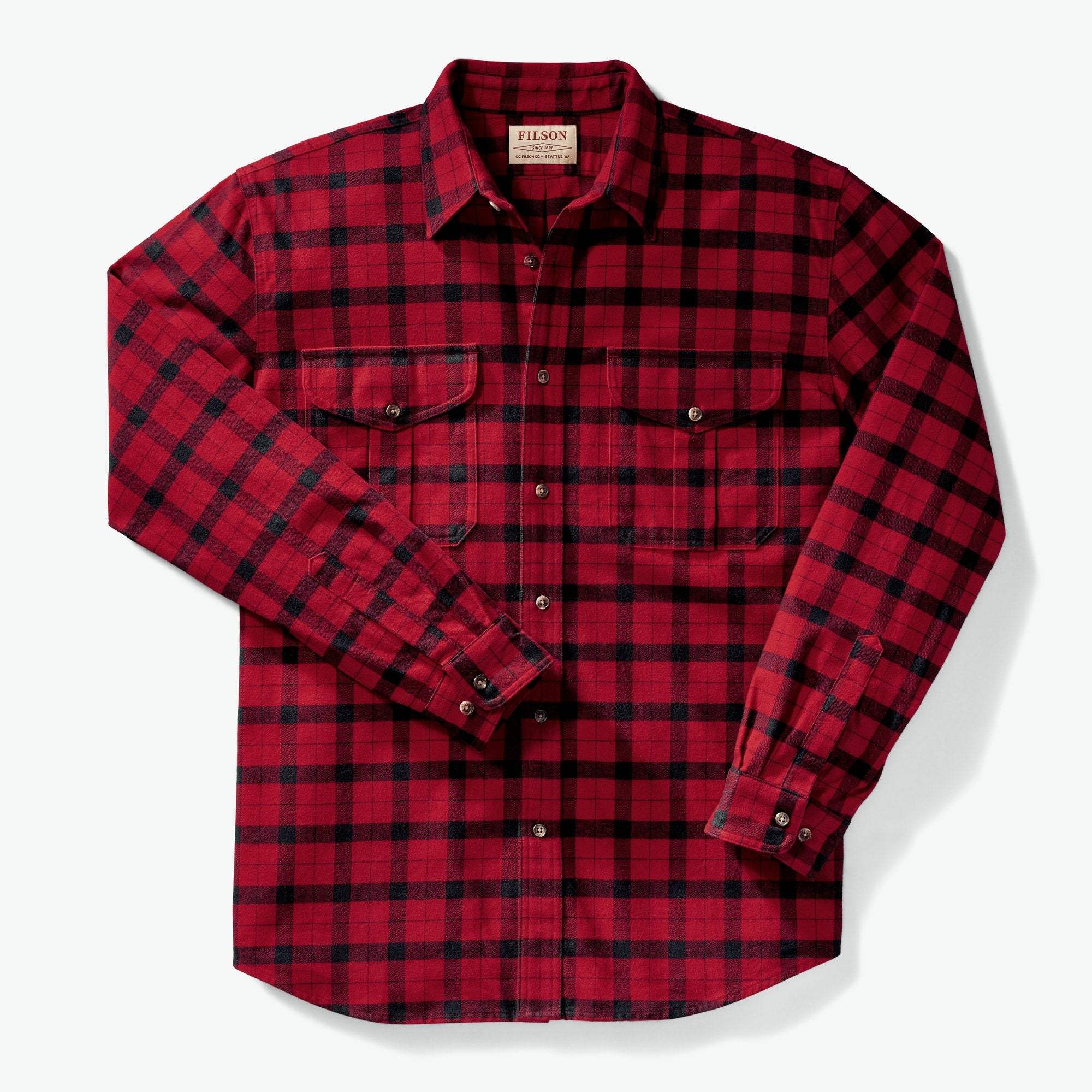 Filson Skyrta - Alaskan Guide Shirt - Red/Black - Kormákur & Skjöldur