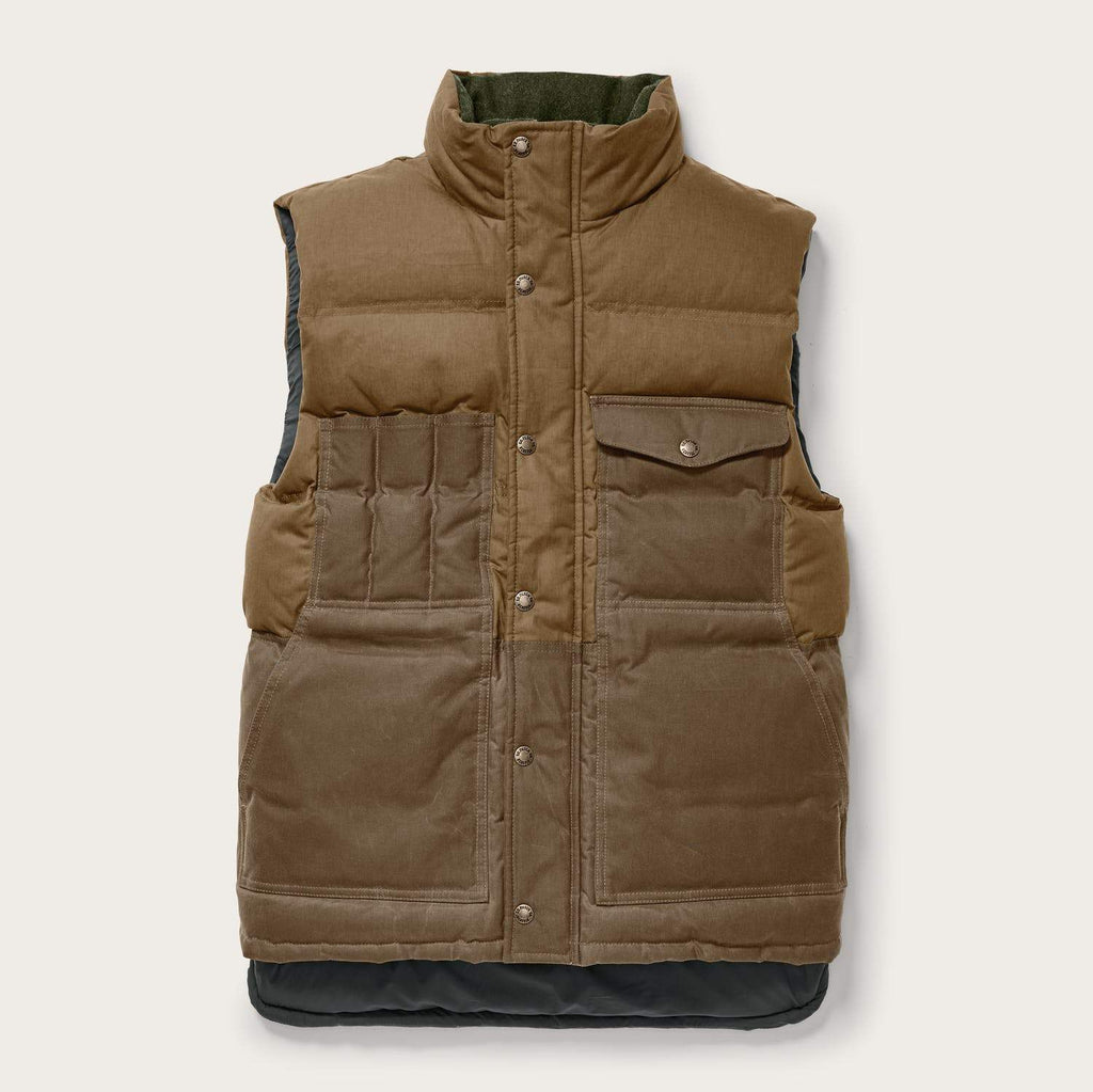 Filson Vesti - Down Cruiser Vest - Dark Tan Vesti- Herrafataverslun Kormáks & Skjaldar