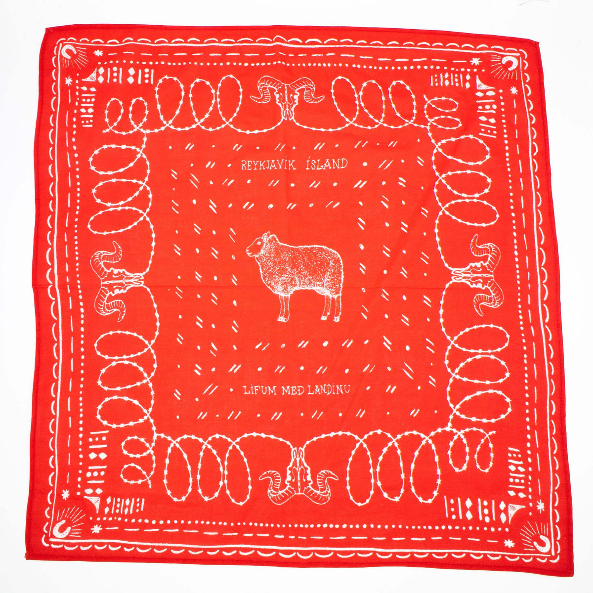 K&S Hálsklútur Bandana Rauður - Kormákur & Skjöldur