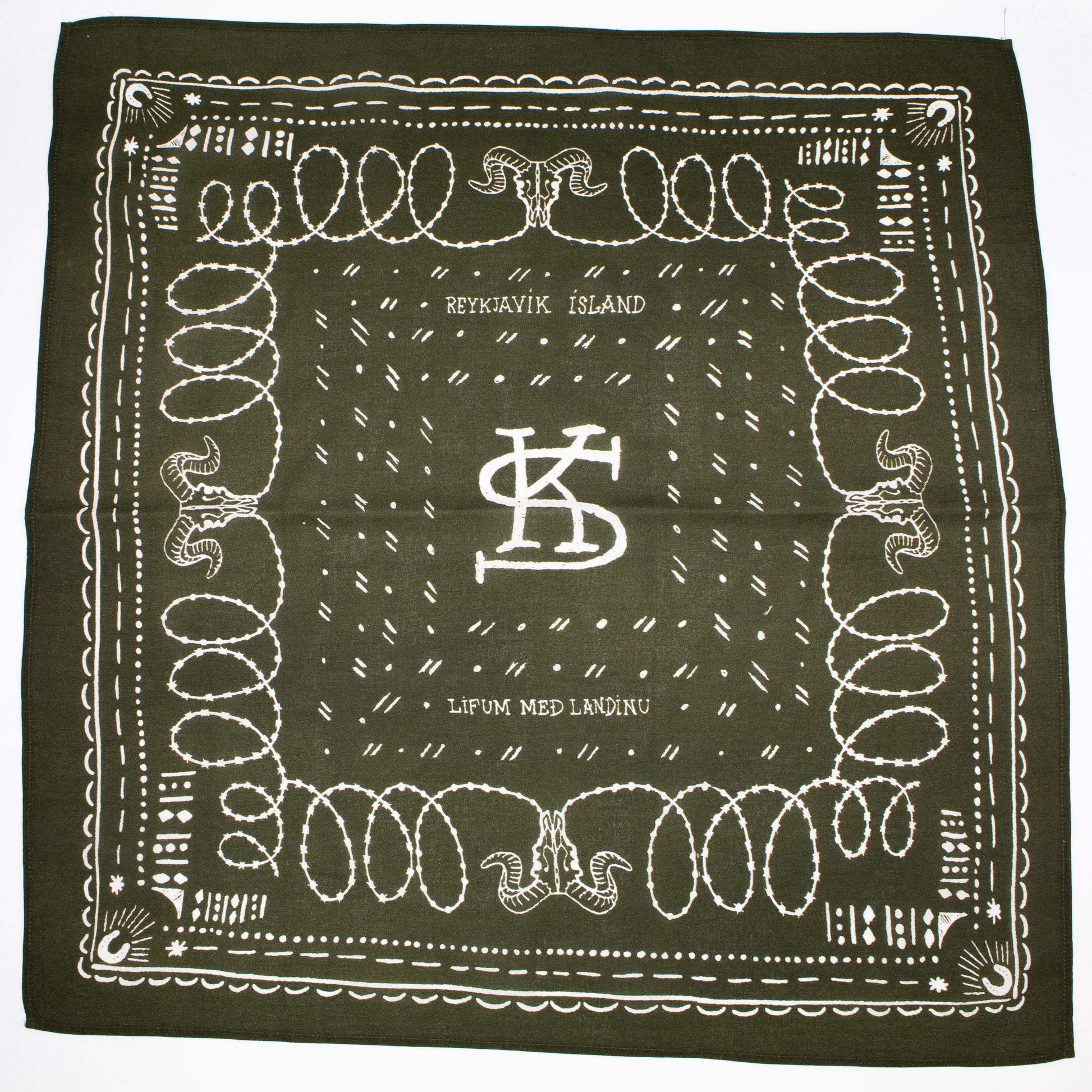 K&S Hálsklútur - Bandana - Grænn - Kormákur & Skjöldur