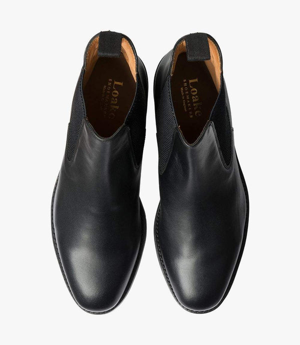 Loake Leðurskór - Blenheim Chelsea - Black Waxed