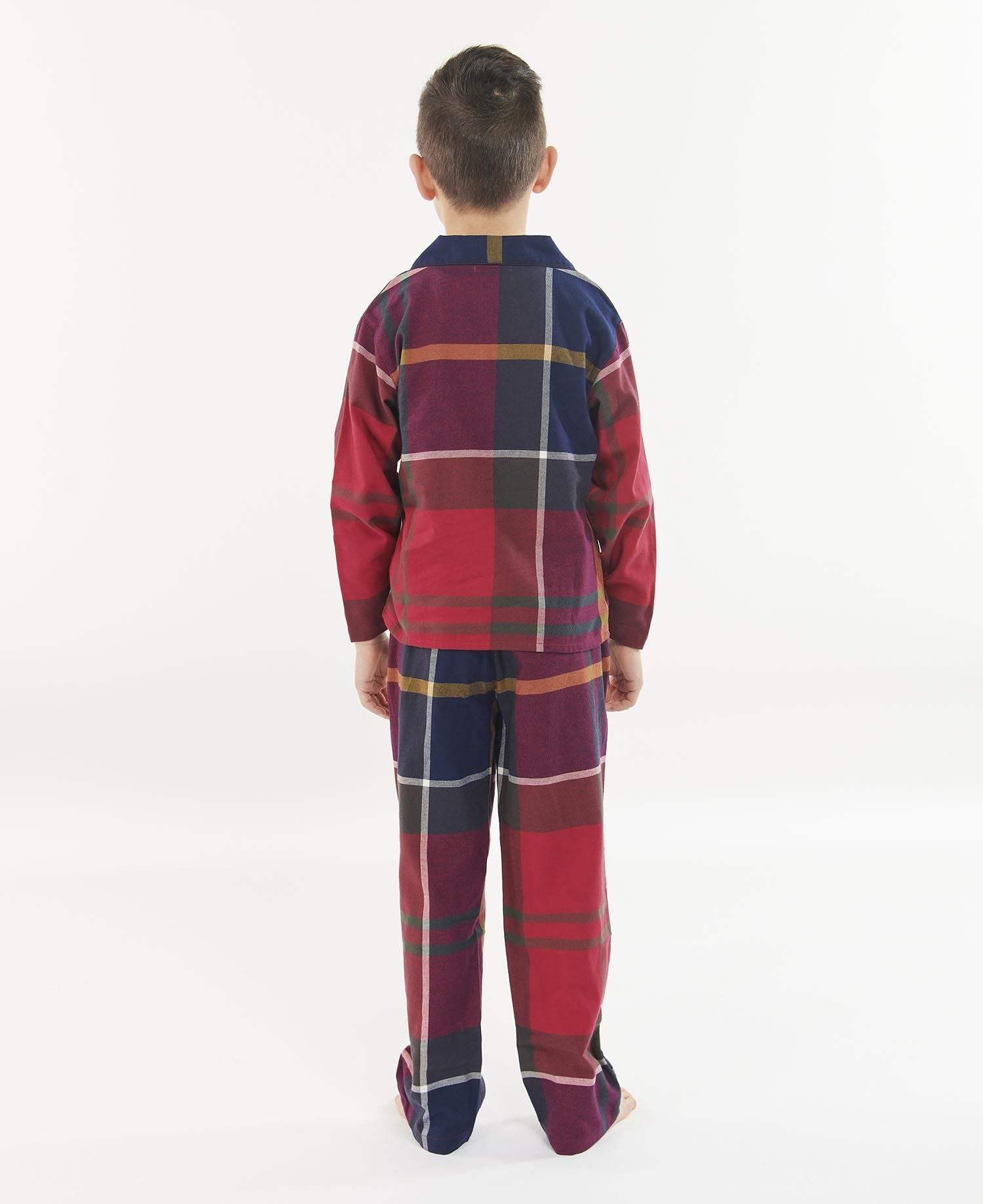 Barbour Barnanáttföt - Children Christmas PJ Set - Large Red Tartan