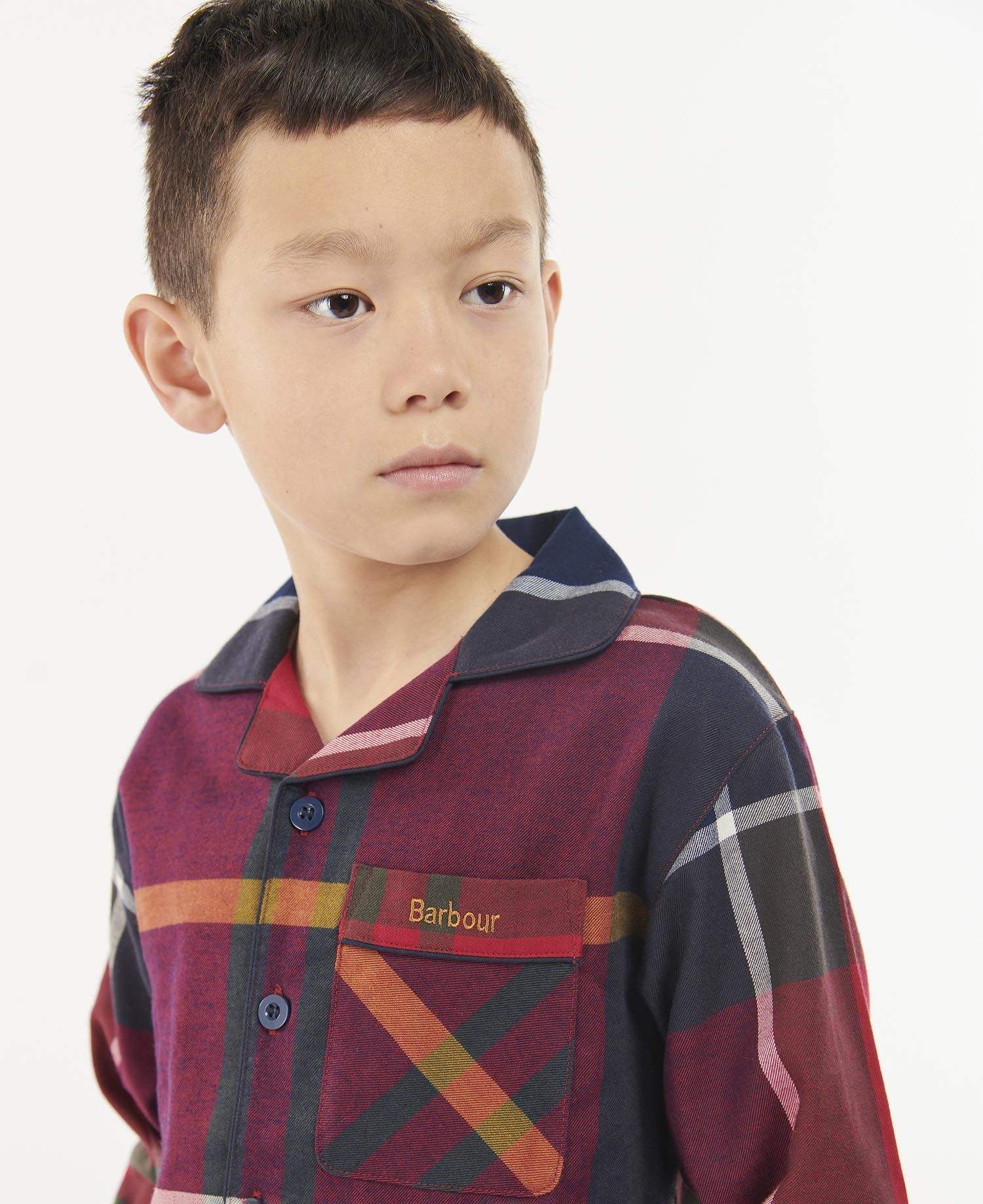 Barbour Barnanáttföt - Children Christmas PJ Set - Large Red Tartan