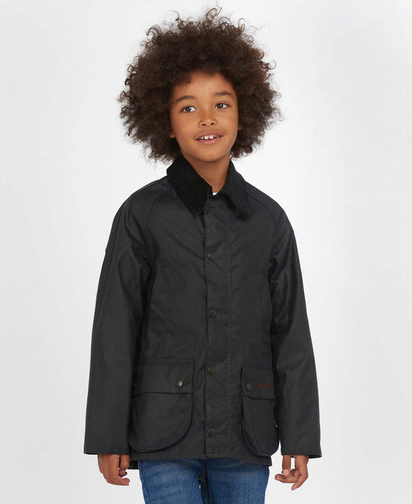 Barbour Barnavaxjakki - Boy's Bedale Waxed - Navy