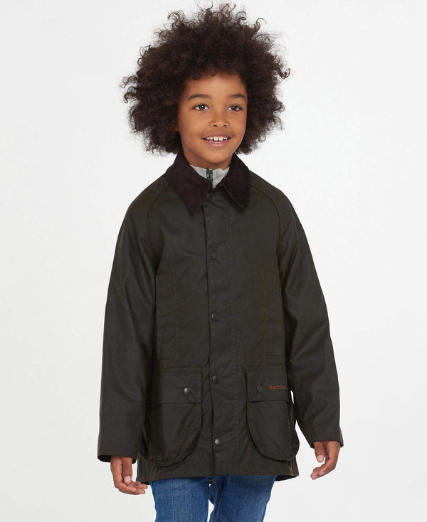 Barbour Barnavaxjakki - Boy's Beaufort Waxed - Olive