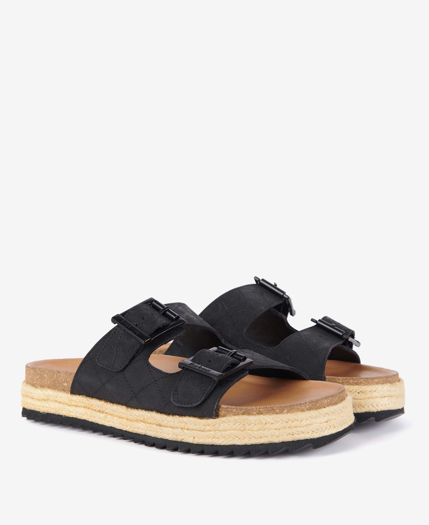 Barbour Dömuskór - Pamela Quilted Sandal - Black