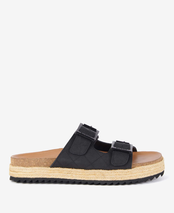 Barbour Dömuskór - Pamela Quilted Sandal - Black