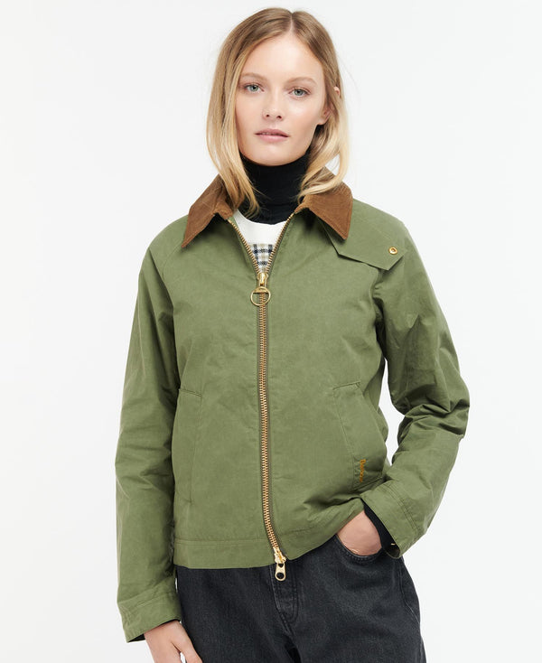Barbour Vatteraður Dömujakki - Campbell - Showerproof Army/Ancient