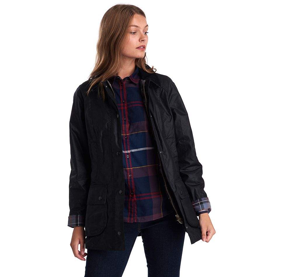 Barbour Vaxjakki - Classic Beadnell - Dömu - Black - Kormákur & Skjöldur