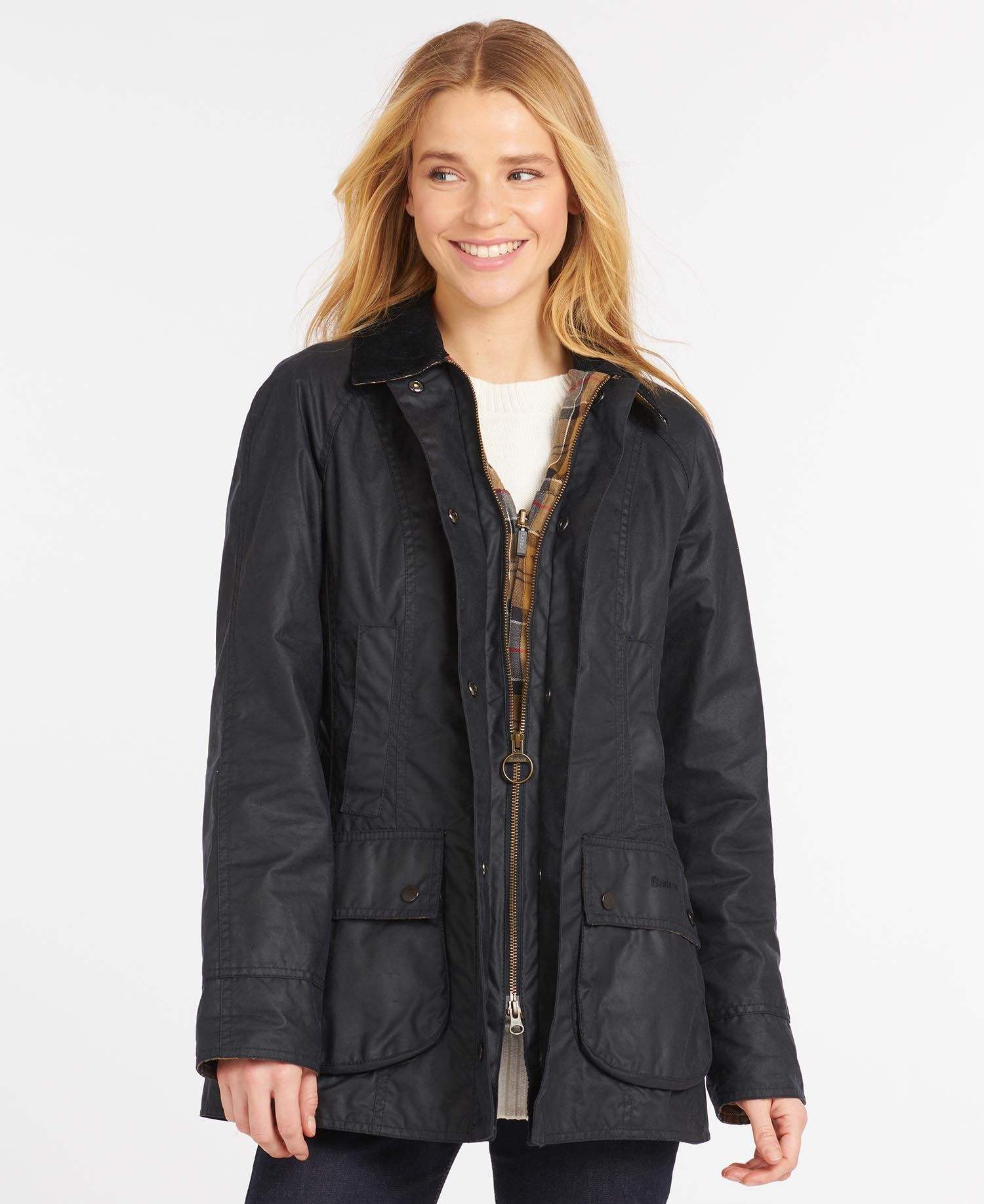 Barbour Vaxjakki Beadnell Dömu Navy - Kormákur & Skjöldur