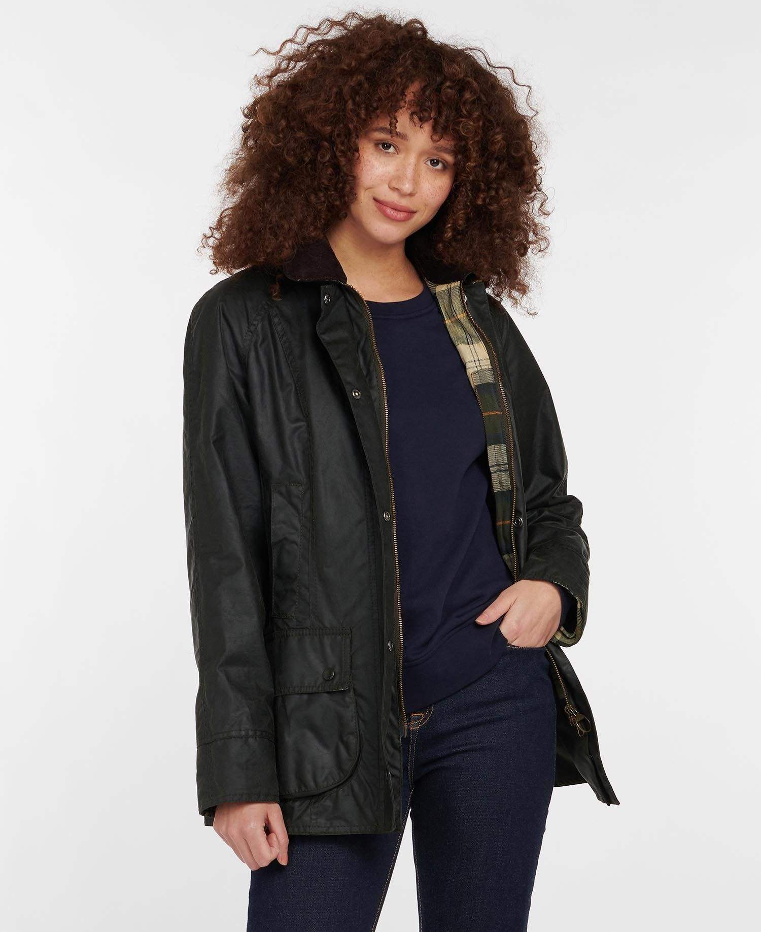 Barbour Vaxjakki - Classic Beadnell - Dömu - Sage - Kormákur & Skjöldur