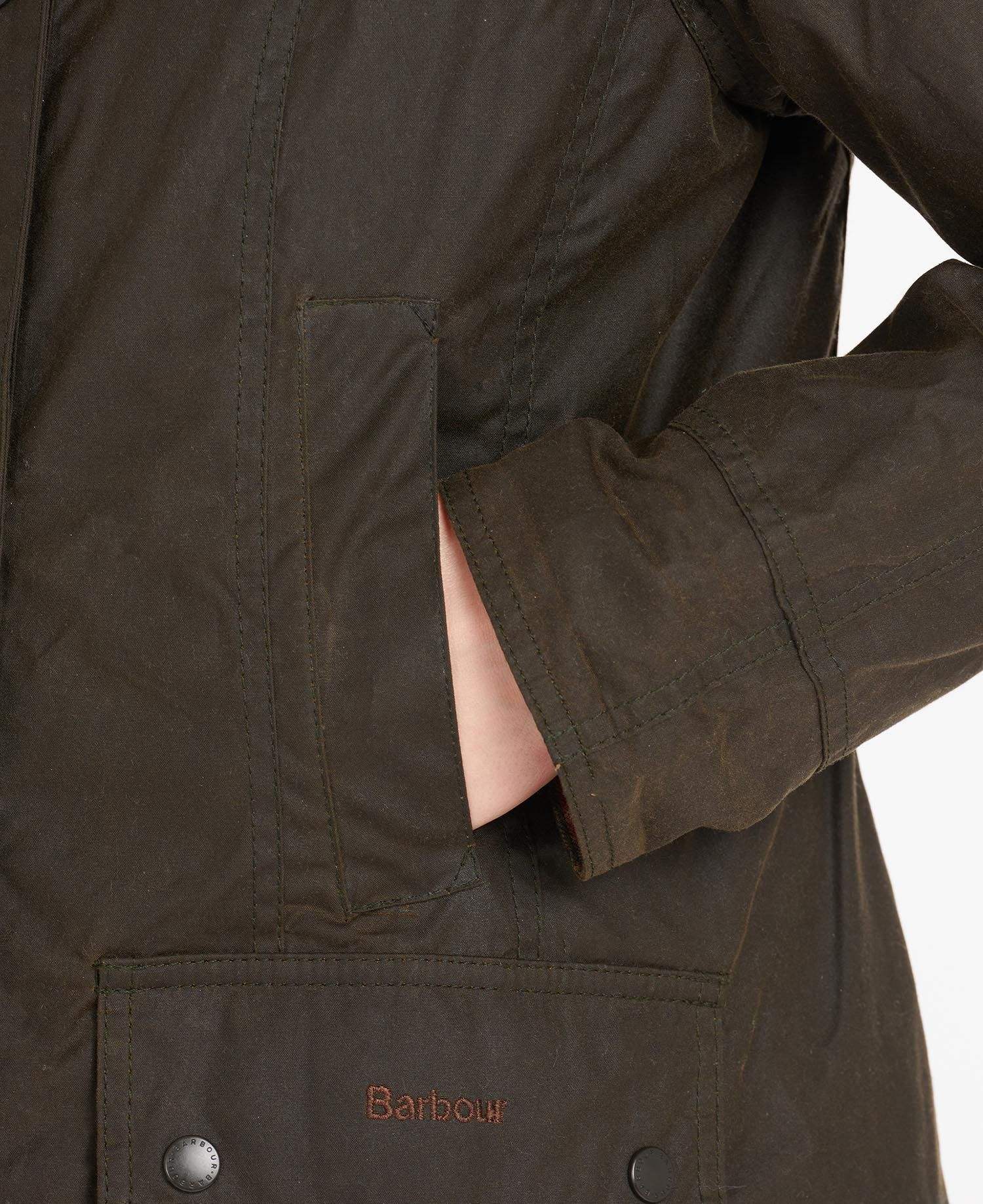 Barbour Vaxjakki - Classic Beadnell - Dömu - Olive - Herrafataverzlun Kormáks & Skjaldar