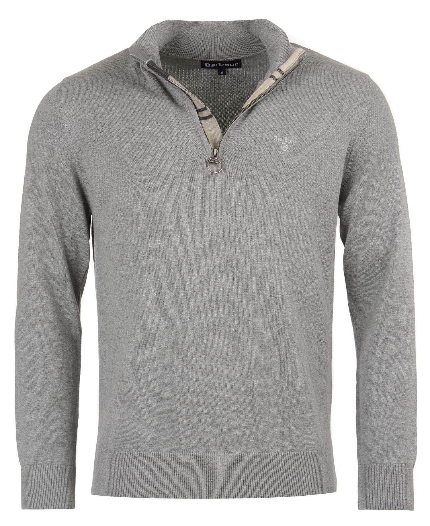 Barbour Peysa - Cotton Half Zip - Grey Marl - Kormákur & Skjöldur