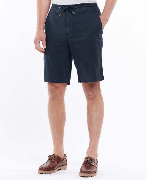 Barbour Stuttbuxur - Linen Short - City Navy