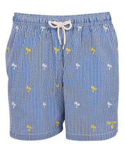 Barbour Sundbuxur - Palm Stripe Swim Short - Navy - Kormákur & Skjöldur