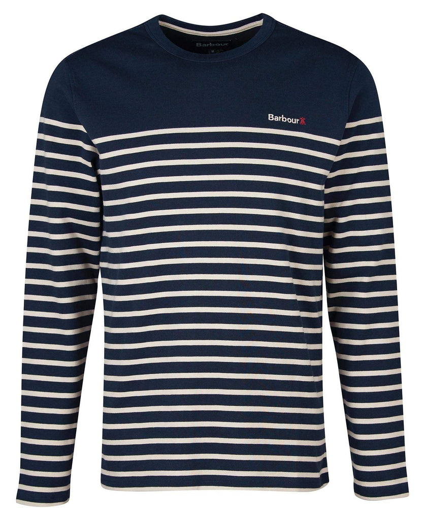 Barbour Síðerma Bolur - Grindon Long Sleeve - Navy