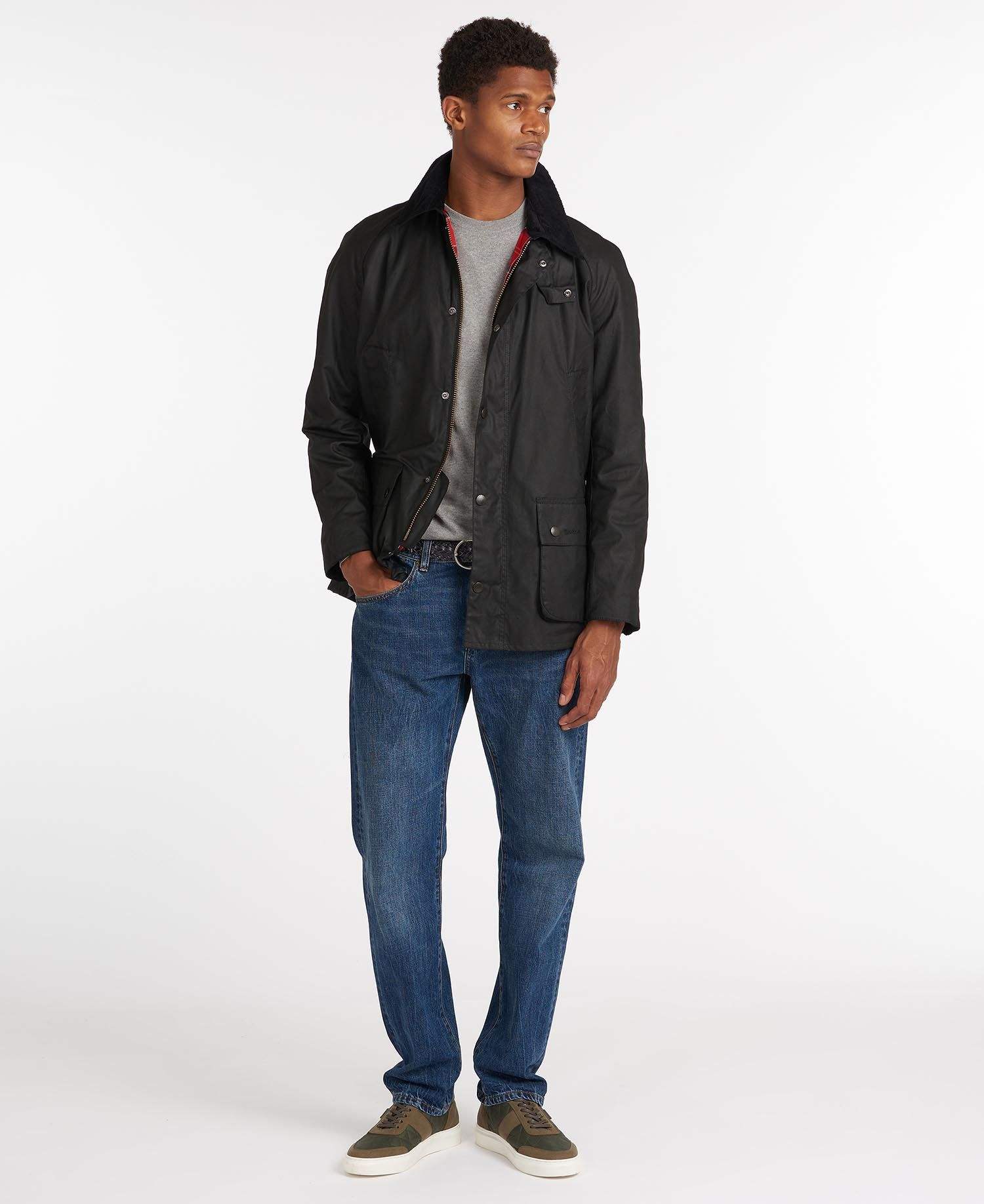 Barbour Vaxjakki - Ashby Wax Jacket - Black - Kormákur & Skjöldur