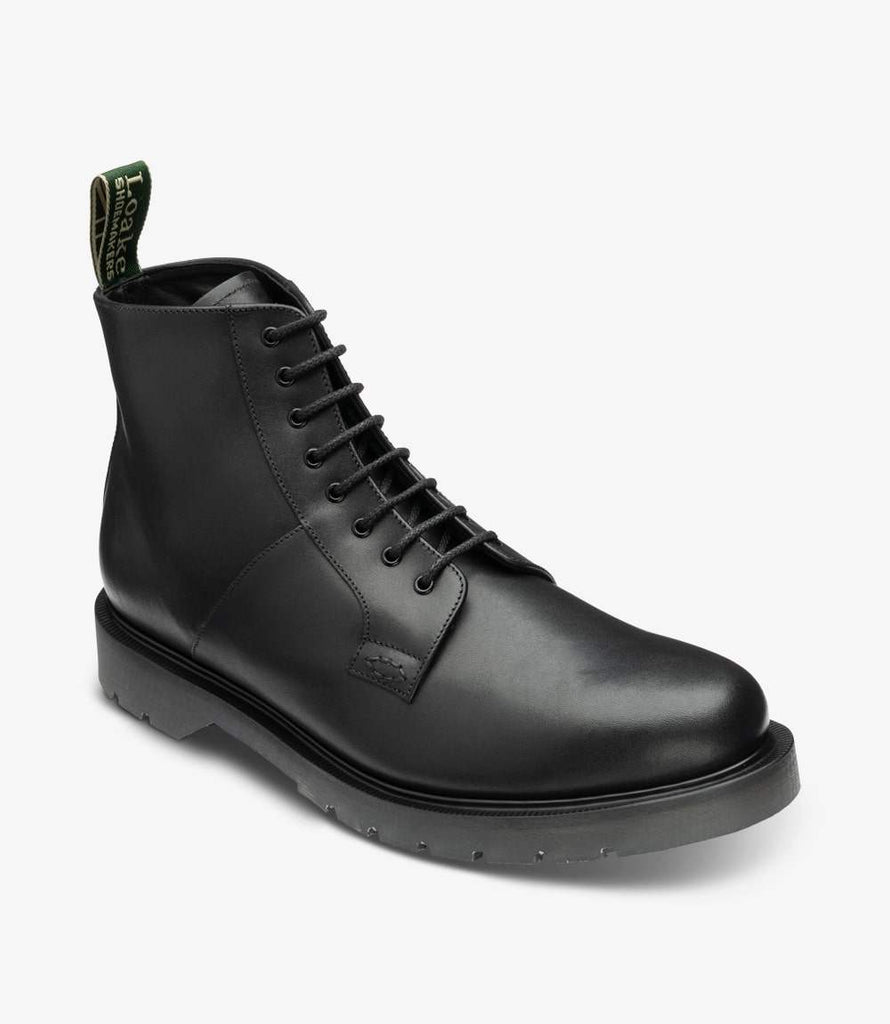 Loake Leðurskór - Niro Derby Boot - Black