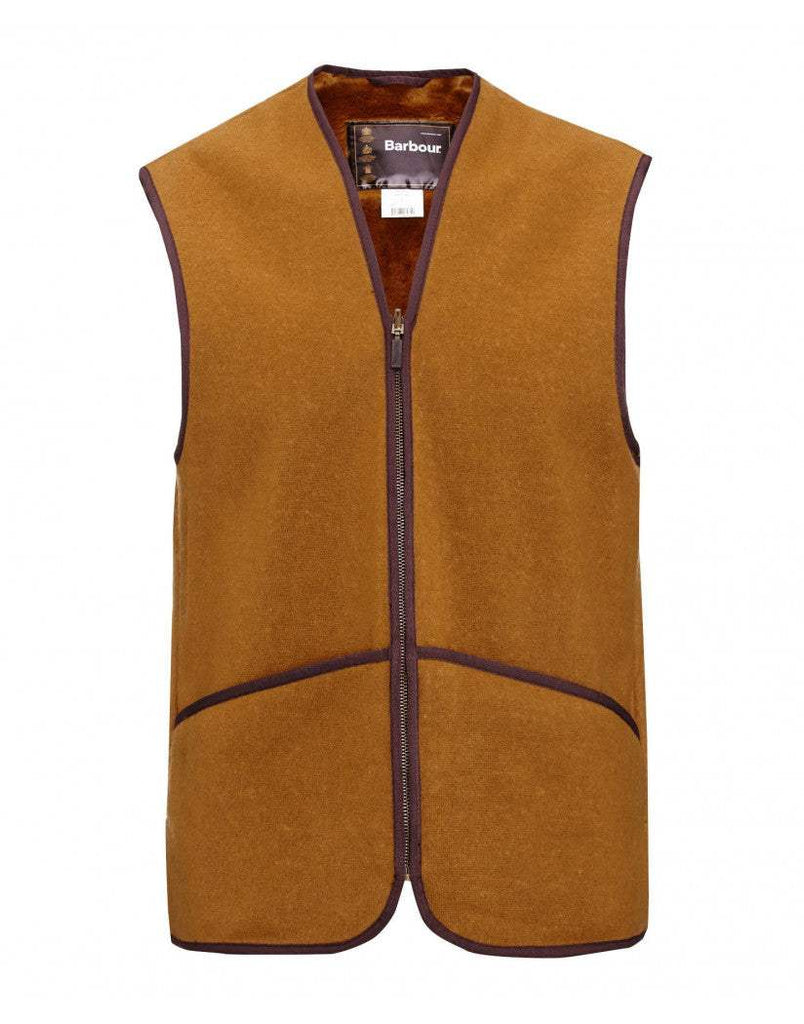 Barbour Vesti - Warm Pile Waistcoat Zip-in Liner - Brown Vesti- Herrafataverslun Kormáks & Skjaldar