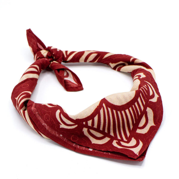 K&S Hálsklútur - Útlagi Bandana - Rauður/Rjómi