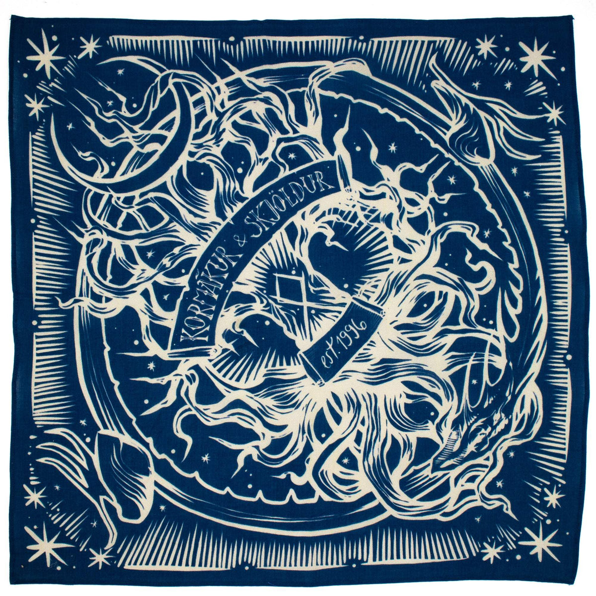 K&S Hálsklútur - Tré Bandana - Blár - Kormákur & Skjöldur