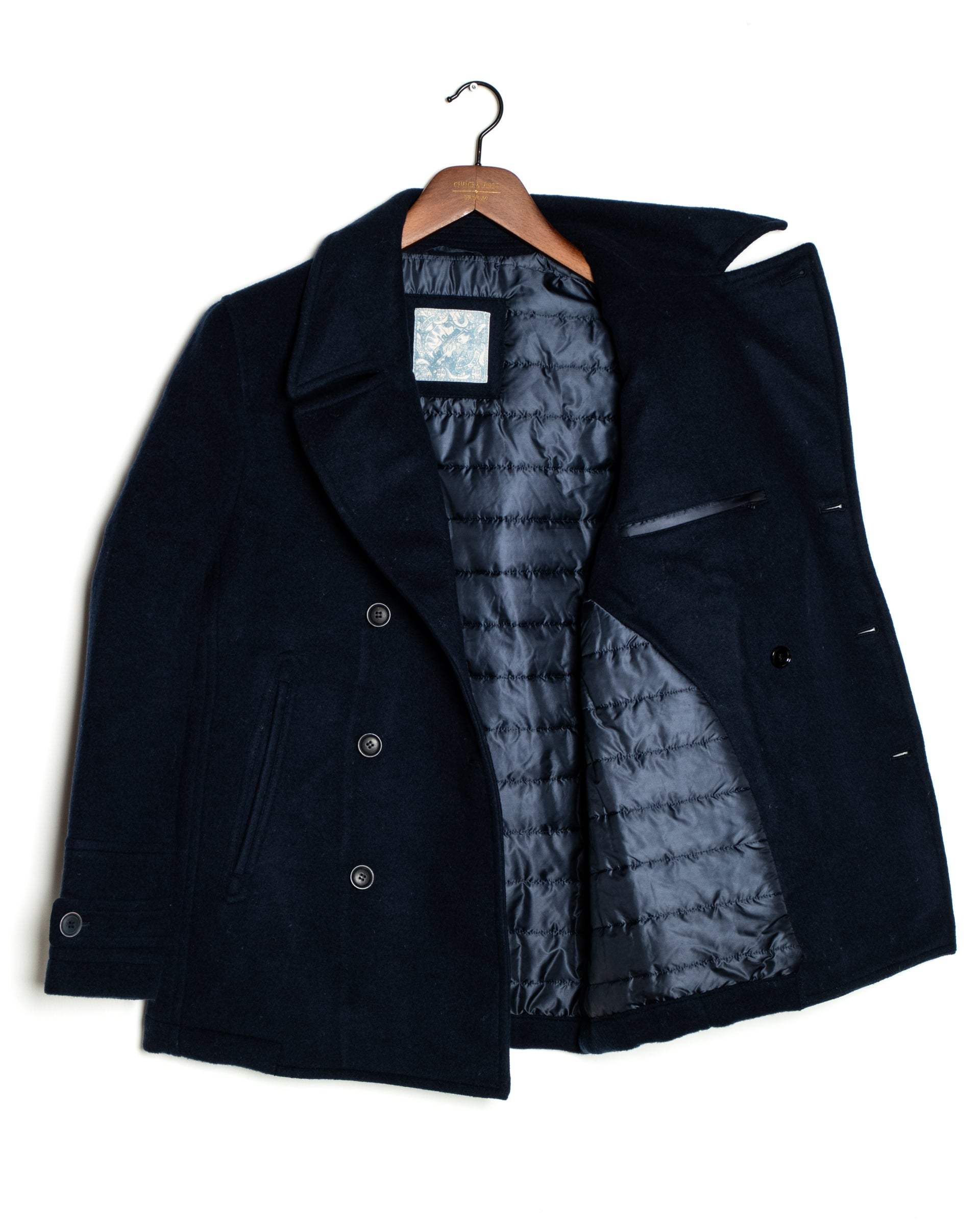 K&S Pea Coat - Sjómannajakki - Hafblár