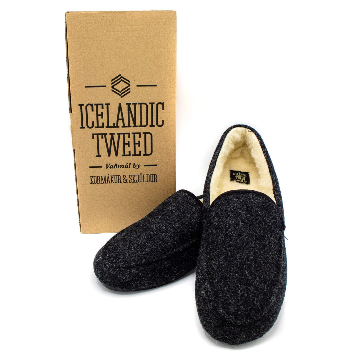 K&S Icelandic Tweed - Inniskór - Svarti Sauðurinn - Kormákur & Skjöldur