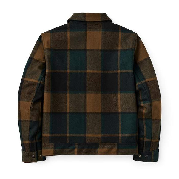 Filson Jakki - Mackinaw Wool Work Jacket - Pine Black Plaid