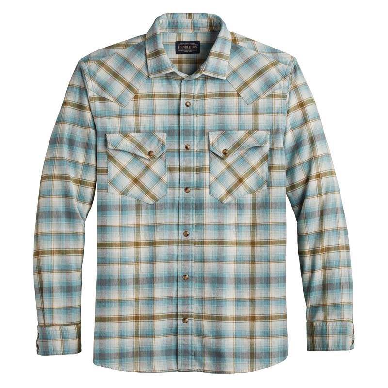 Pendleton Skyrta - Wyatt Shirt - Moss/Green/Grey Plaid