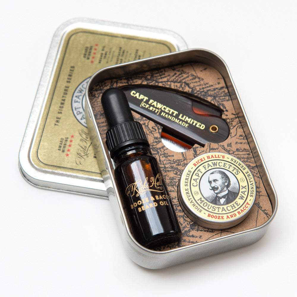 Captain Fawcett Gjafasett - Booze & Baccy Grooming Survival Kit - Herrafataverzlun Kormáks & Skjaldar